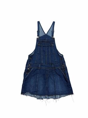 Y2K No Boundaries Overalls Women’s 7 Vintage NoBo Denim Mini Skirt Dress Jumper